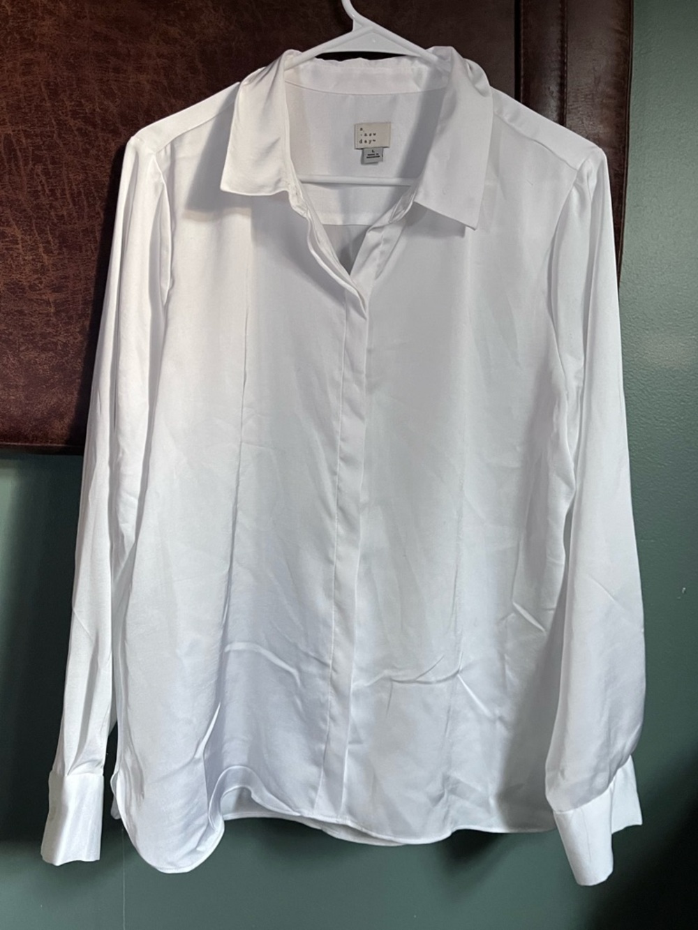 Silky Button-Up Dress Shirt